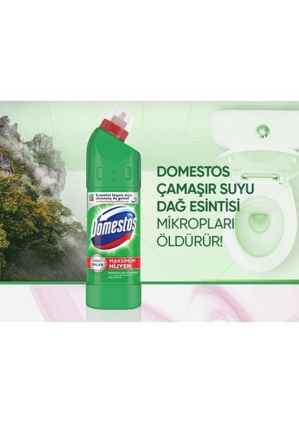Dağ Esintisi & Domestos Kar Beyaz Çamaşır Suyu 4X806ML 2 Adet Bulaşık Süngeri fiyatları