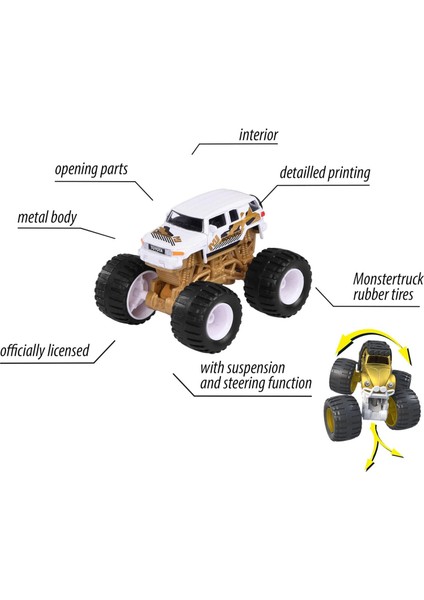 Monster Rockerz Gold Limited Edition 9 Oyuncak Araba Toyota Fj Cruiser