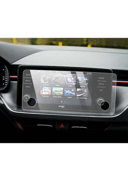 Skoda Fabia 8 Inç Mat Ekran Koruyucu Multimedya Bolero Şeffaf