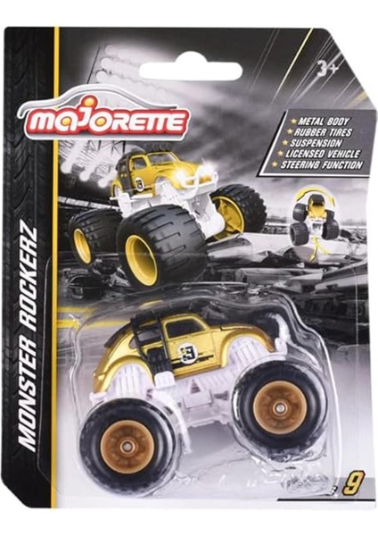 Monster Rockerz Gold Limited Edition 9 Oyuncak Araba Volkswagen Beetle