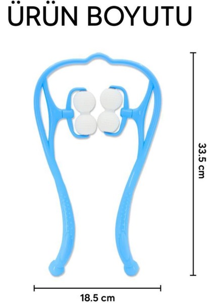4 Tekerlekli Boyun Masaj Aleti Mavi indirimleri