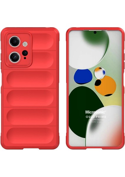 Xiaomi Redmi Note 12 4g Kılıf Oslo Prime Kırmızı
