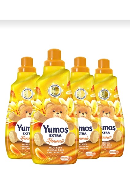 Extra Konsantre Çamaşır Yumuşatıcısı Hanımeli 1440 ml 60X4 Yıkama