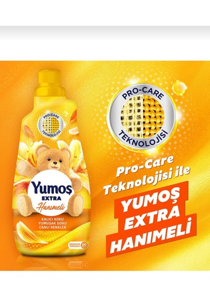 Extra Konsantre Çamaşır Yumuşatıcısı Hanımeli 1440 ml 60X4 Yıkama