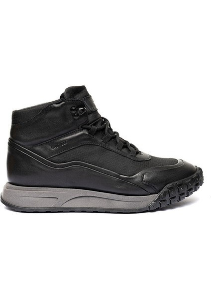 00490 Siyah Deri Sneaker Erkek Bot