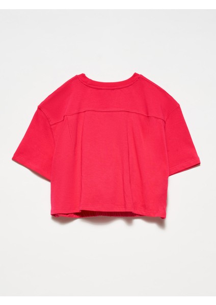 30402 Lastik Detaylı Tshirt-Fuşya