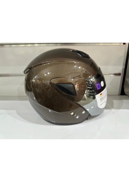 Kask SW-733 Yarım Aynalı Camlı Kahverengi fırsatları