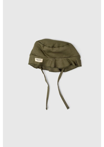 Keten Bucket Bağcıklı Şapka Haki