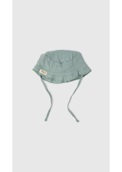 Müslin Bucket Bağcıklı Şapka Camgöbeği