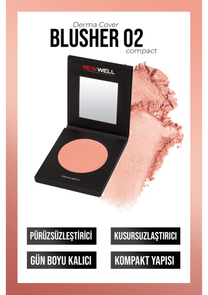 New Well Derma Cover Blusher 02 Allık