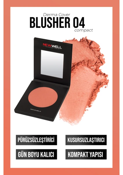 New Well Derma Cover Blusher 04 Allık