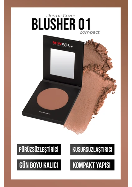 New Well Derma Cover Blusher 01 Allık