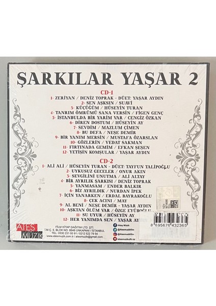 Şarkılar Yaşar 2 Çift CD (Jelatininde Sıfır Cd)