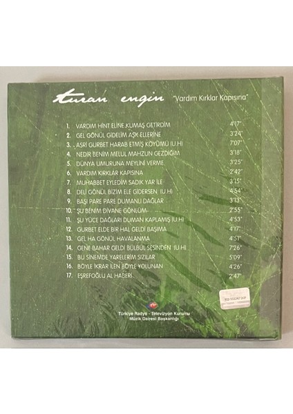 Turan Engin Vardım Kırklar Kapısına CD (Jelatininde Sıfır Cd)