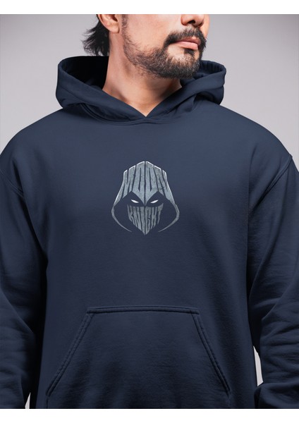 Moon Knight Ön ve Sırt Baskılı 3ip Kalın Kumaş Kapüşonlu Sweatshirt