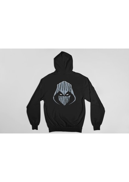 Moon Knight Ön ve Sırt Baskılı 3ip Kalın Kumaş Kapüşonlu Sweatshirt