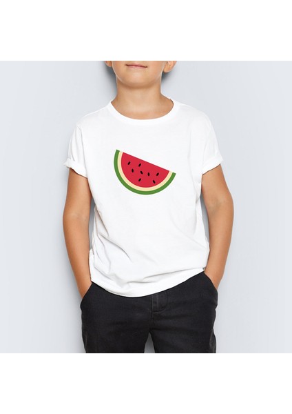 Karpuz Deseni Baskılı Çocuk Tişört T-Shirt Mr-01 fiyatları