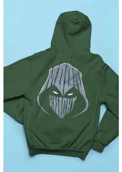 Moon Knight Ön ve Sırt Baskılı 3ip Kalın Kumaş Kapüşonlu Sweatshirt fiyatları