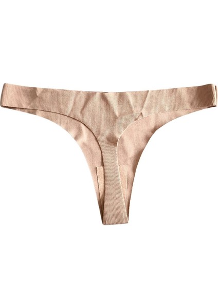 Kahve Basic Klasik Lazer Kesim Kadın Tanga Külot