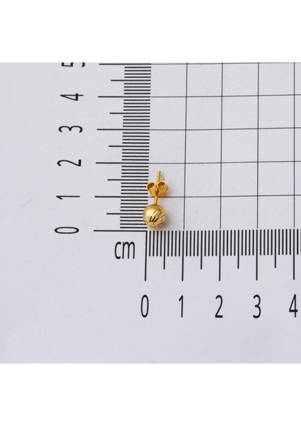 22 Ayar Kalemli Top Altın Küpe 5 mm Küpe fırsatları