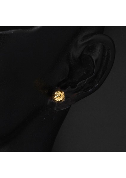 Kalemli 22 Ayar Top Altın Küpe 6 mm Küpe fırsatları