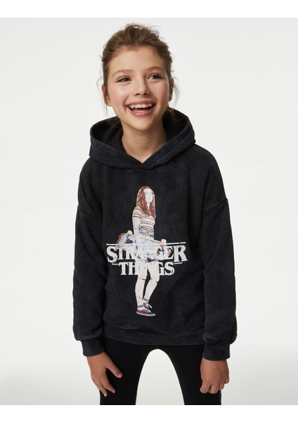 Stranger Things™ Kapüşonlu Sweatshirt (6-16 Yaş)