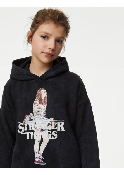 Stranger Things™ Kapüşonlu Sweatshirt (6-16 Yaş)