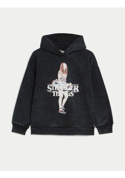 Stranger Things™ Kapüşonlu Sweatshirt (6-16 Yaş)
