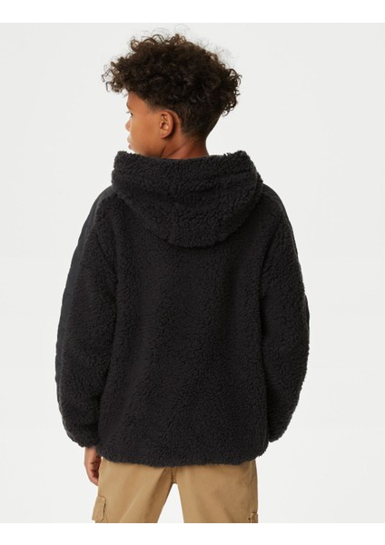 Marks & Spencer Kapüşonlu Borg Sweatshirt