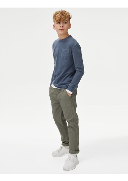 Saf Pamuklu Regular Fit Pantolon