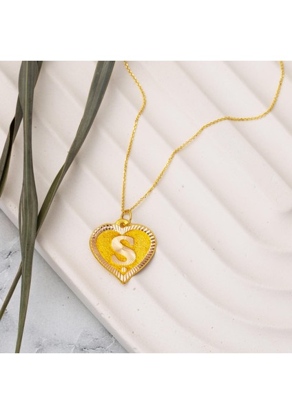Ş Harfi Kalpli 14 Ayar Altın Kolye indirimleri