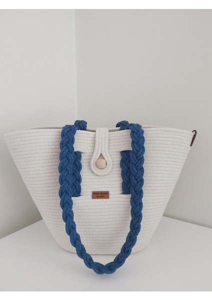 Hasır Çanta Omuz Çantası Plaj Çantası El Emeği Handmade Tasarım Tarz Yaz MODA-30CMX40-42CM