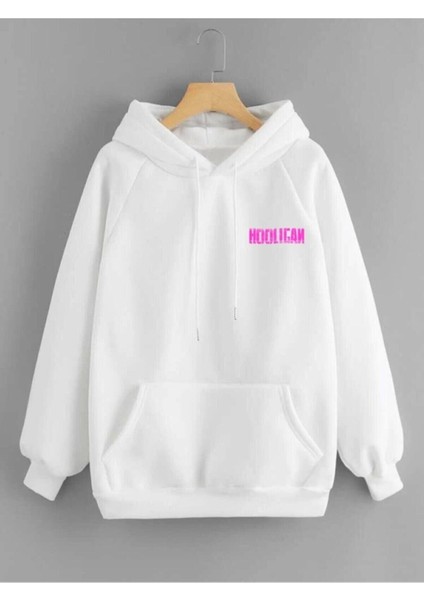 Oversize Holıgan Baskılı Beyaz Sweatshırt Pamuklu Hoodıe fiyatları