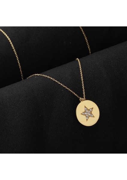 Yıldız Plaka Altın Zincirli Kolye fırsatları