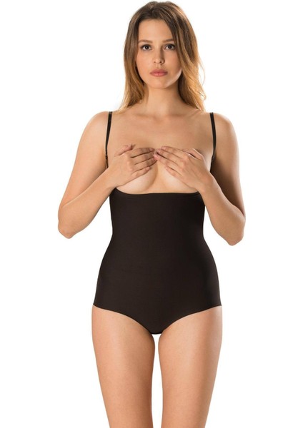 Lazer Kesim Ince Askılı Tam Boy Gögüs Altı Dikişsiz Seamless Kadın Korse