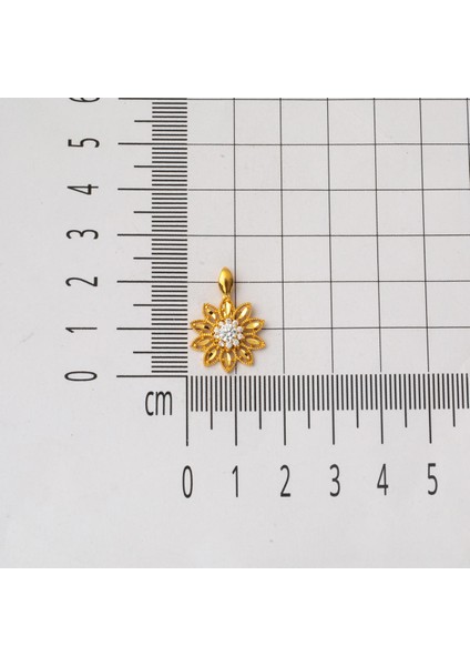 Lotus Çiçeği 22 Ayar Altın Kolye