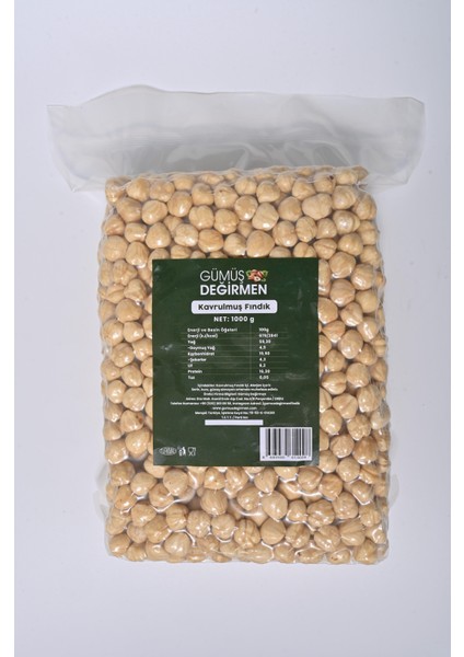 Kavrulmuş İç Fındık 1kg Vakumlu Paket