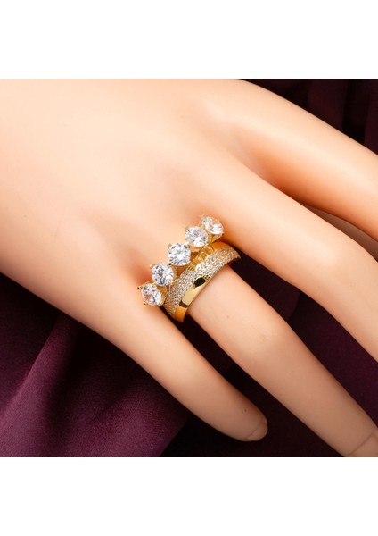 Tasarım Alyanslı Beştaş 14 Ayar Altın Yüzük fiyatları