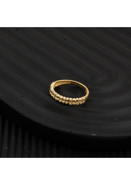 14 Ayar Iki Sıra Dorika Toplu Altın Yüzük modelleri