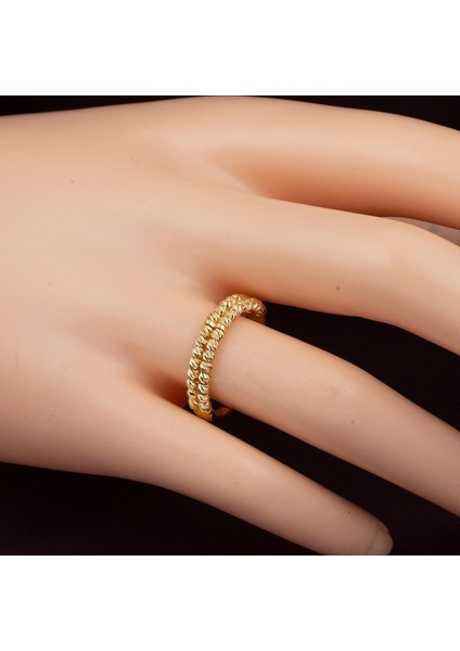 14 Ayar Iki Sıra Dorika Toplu Altın Yüzük indirimleri