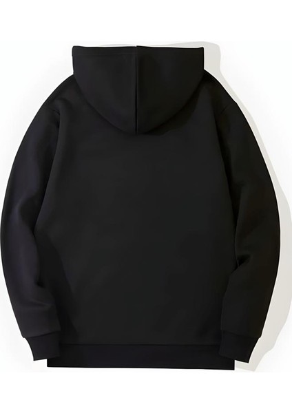 Boston Ön Dikey Baskılı Pamuklu Unisex Sweatshirt