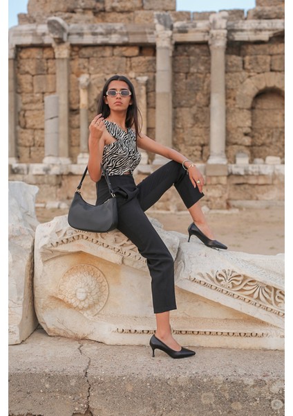 Lansisse Doğal Deri Materyal Kadın Stiletto R166 modelleri