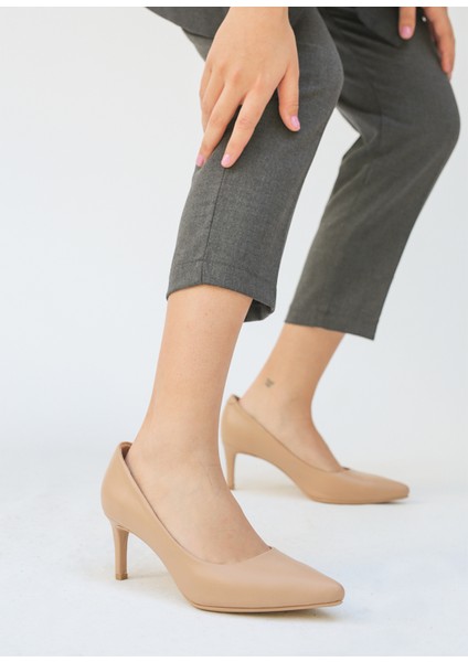 Nihox Deri Esnek Tabanlı Kadın Stiletto R227