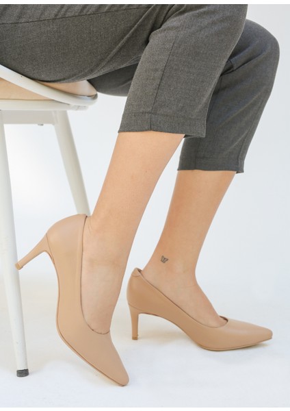Nihox Deri Esnek Tabanlı Kadın Stiletto R227