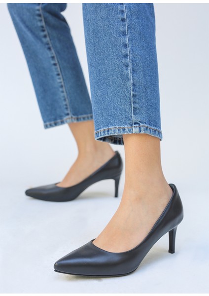 Nihox Deri Esnek Tabanlı Kadın Stiletto R227