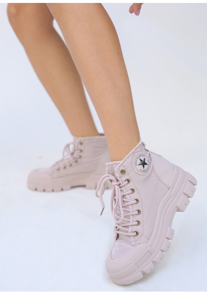 Diess Natural Pamuk Dokulu Ithal Kadın Sneaker Bot G093 modelleri