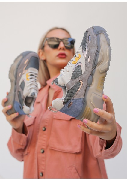 Renzo Silikon Tabanlı Esnek Yapılı Kadın Sneaker S007