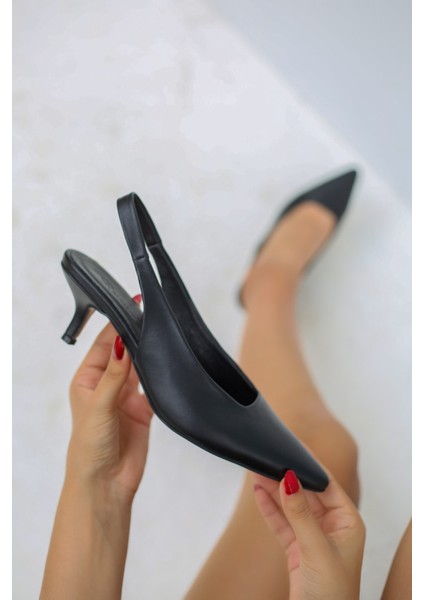 Nadya Doğal Deri Jurdan Taban Siyah Kadın Stiletto