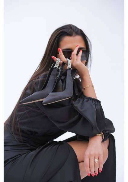 Russel Saten Kadın Stiletto G060