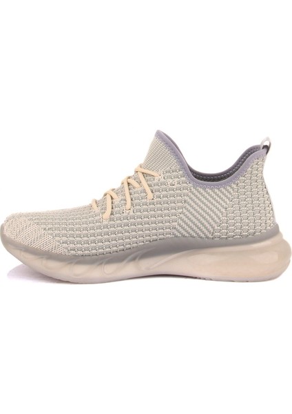 Bej - Sennida Tekstil Materyal Eva Taban Sneakers G419 modelleri